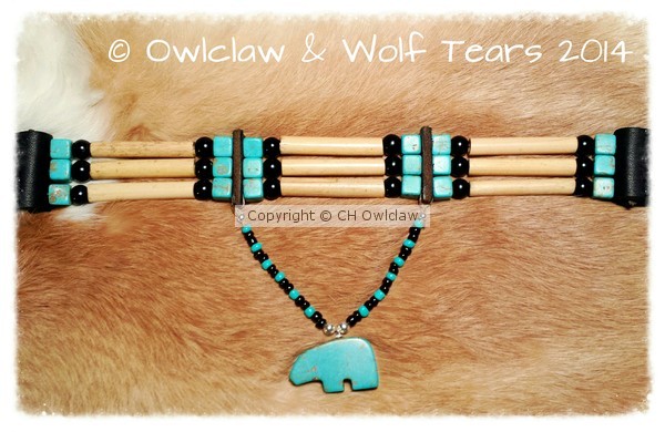 Hand Crafted Native American Bear Choker