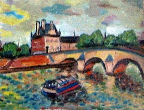 paris planair oil on canvais 35x 27paintre russian