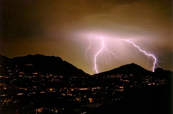 Lightning Over Camelbackback Mountain