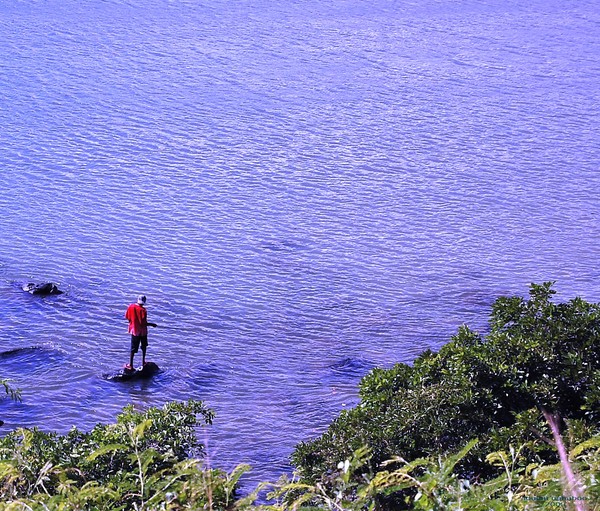 Fishing in Tombeau Bay, Mauritius