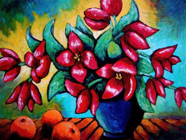 Tulips in Red