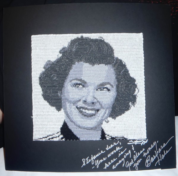 Barbara Hale Autographed MiCrochet Portrait