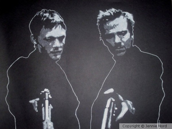 boondock saints drawing. white colored pencil 2009