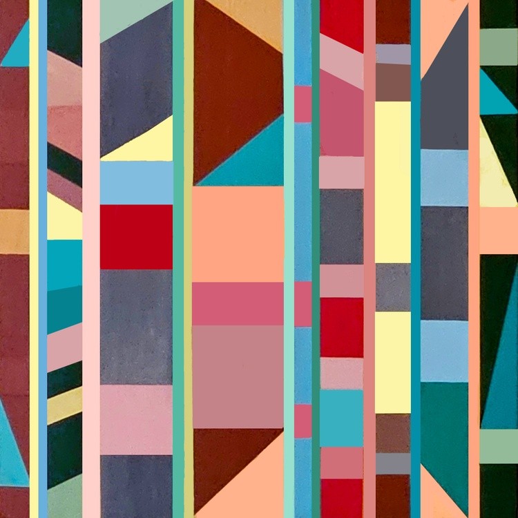 Vanessa Ryan - Prism Series - Acrylic on Canvas - Summer Song - 16x16x1