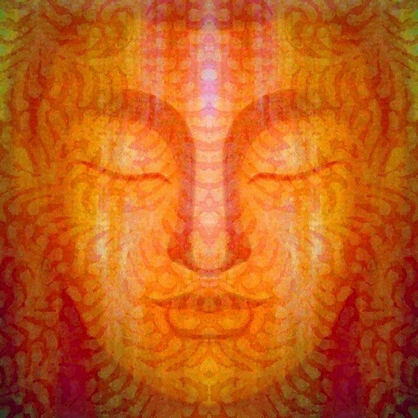 Saffron Batik Buddha