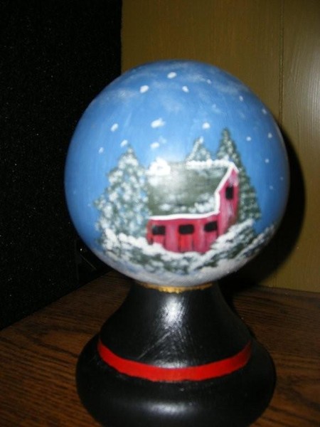 faux snow globe