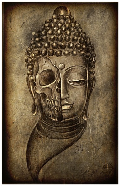 Buddha / Skull by jeremy worst
