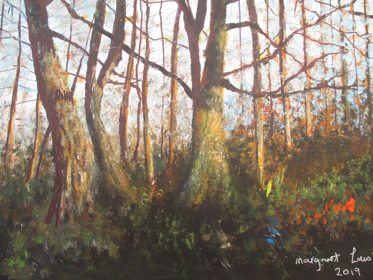 trees in the forestpainting