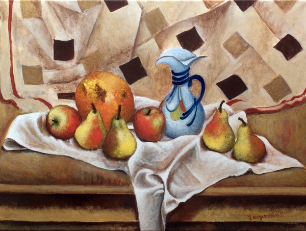 Still life with pears