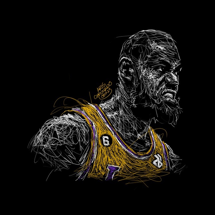 Scribble Art Portrait - LBJ