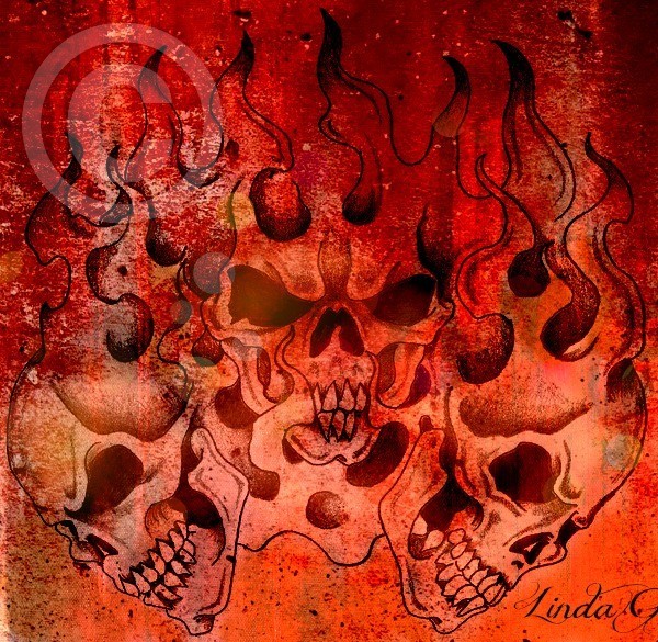 Flaming Skulls