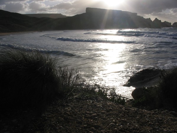 Sun over Ghajn Tuffieha, Malta