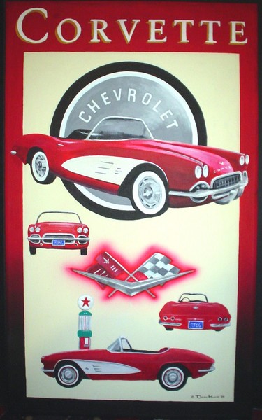 Corvette Painting on canvas