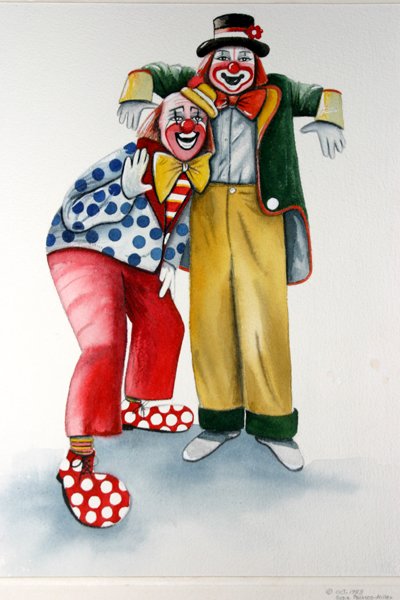 Two Clowns Clowning