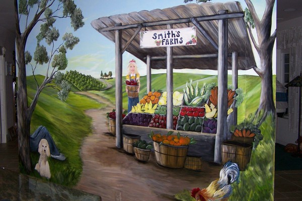  A day on the farm mural