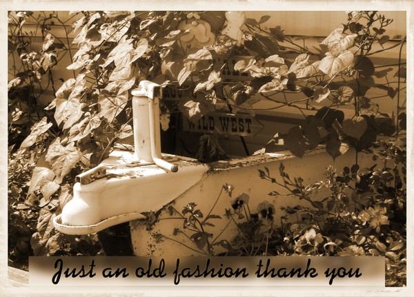 Old Fashion Thank You (greeting card)