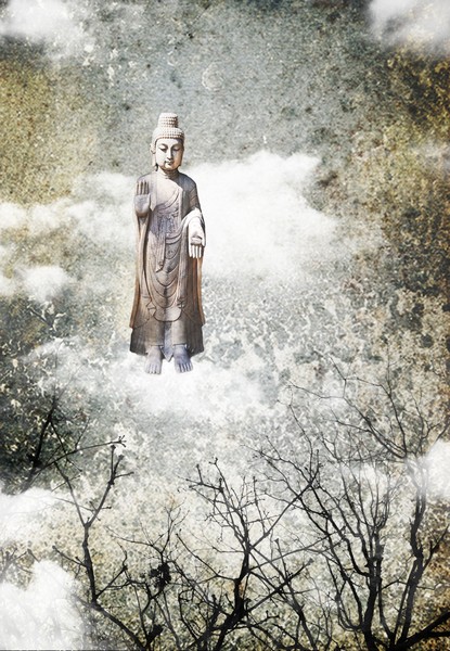 Buddha in the clouds