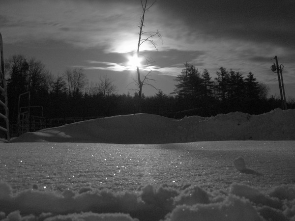 Moon On New Snow
