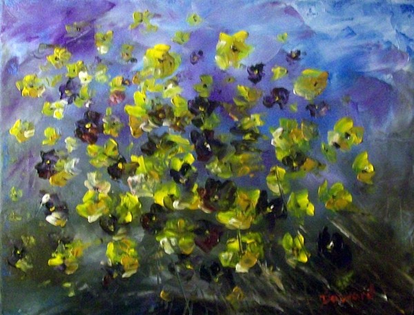 YELLOW & VIOLET POPPIES 001