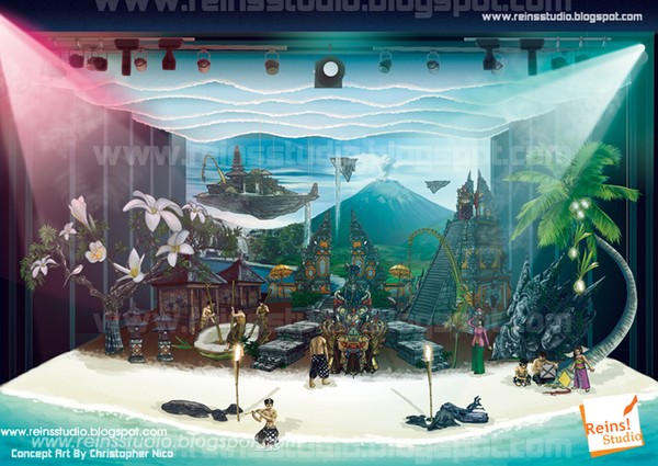 Concept Art Bali Fantasy Stage Design By Christopher Nico