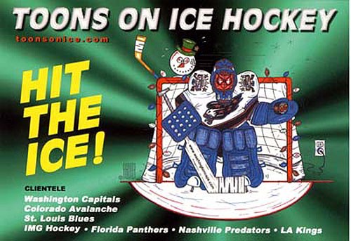 TOONS ON-ICE Hockey Postcard