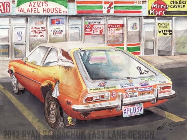 1973 Ford Pinto Junker At The Strip Mall