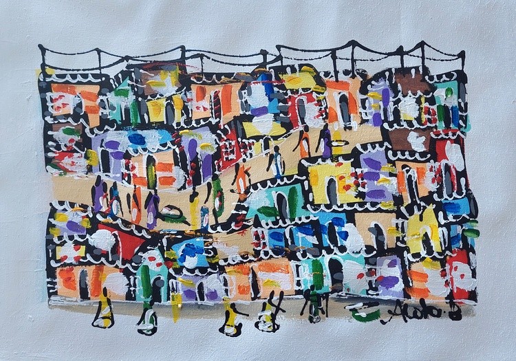 African Township Painting 