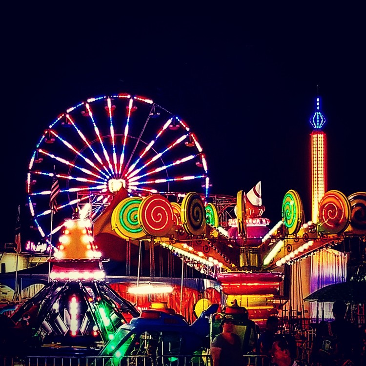 Cleveland County Fair lights in color 