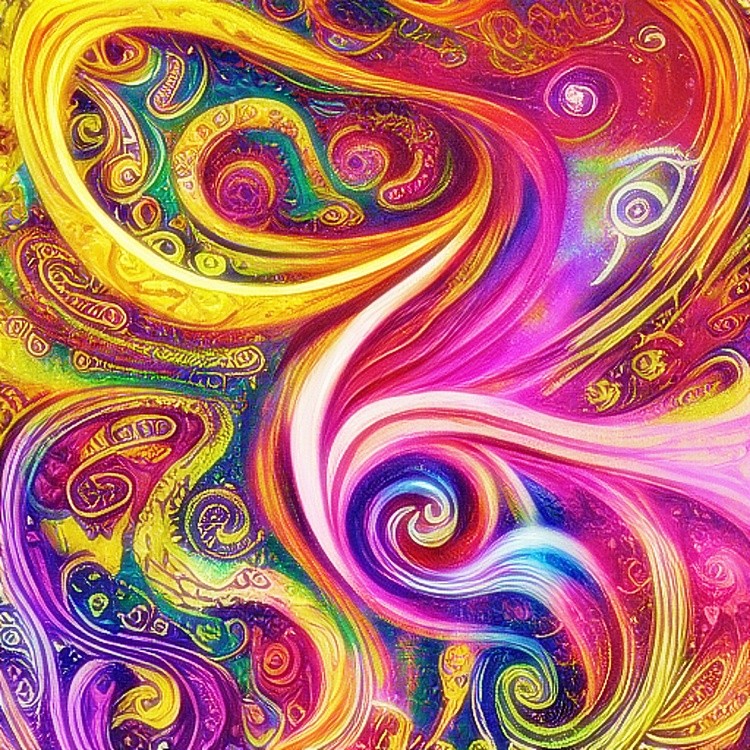 Abstract paisley swirls