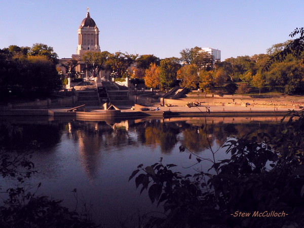 Manitoba Ledgislative Building in the Assiniboine