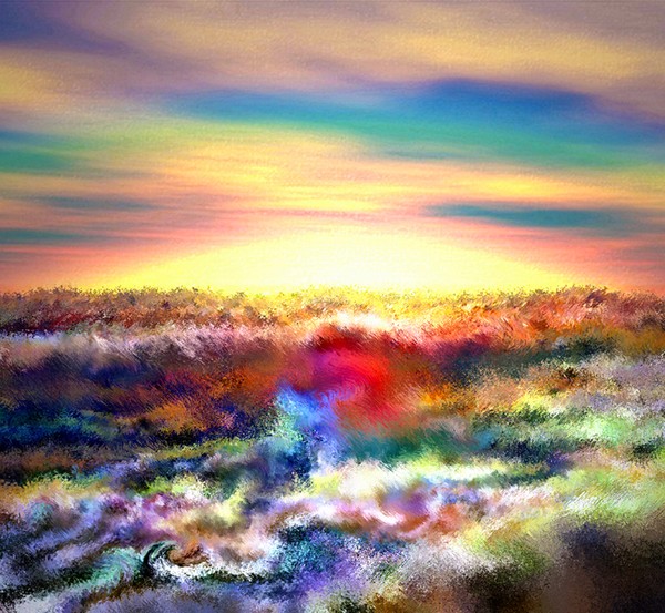 A Rainbow Paisley Sunrise v.2