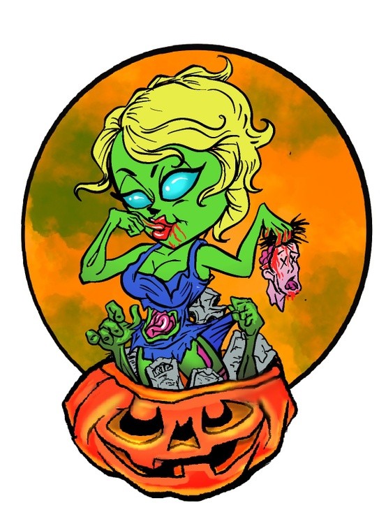 Zombie Pin Up
