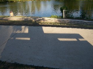 park bench shadow