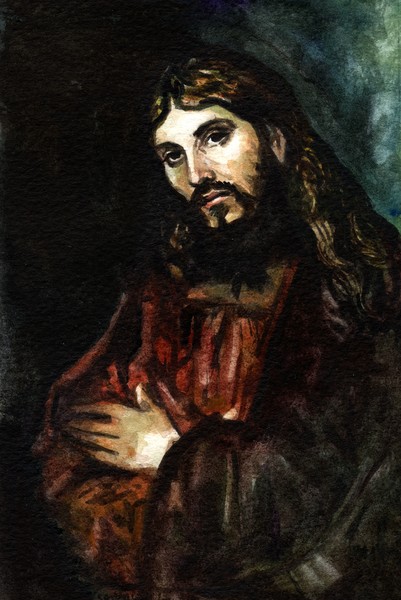 Rembrandt Tribute - Portrait of Christ