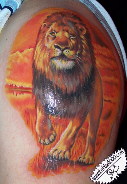 tattoo art lion