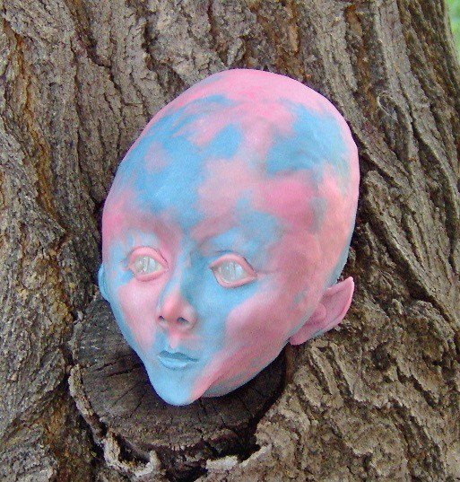 Baby Alien Face Sculpture