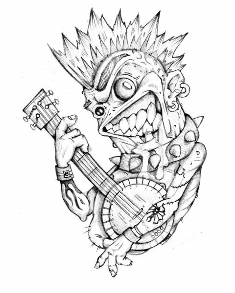 Punk Rock Banjo Player