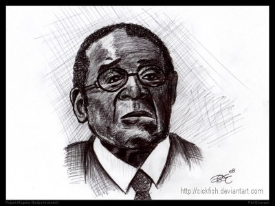 Mugabe in ballpoint