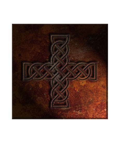 Celtic Knotwork Cross 02 - Rust Texture 01