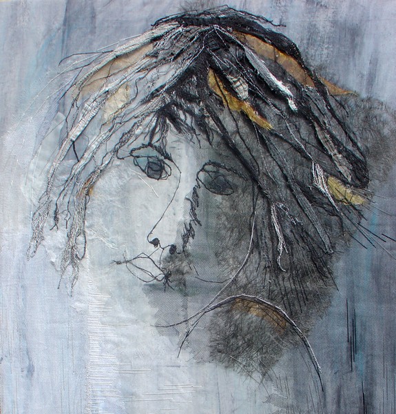 textile painting 'portrait'
