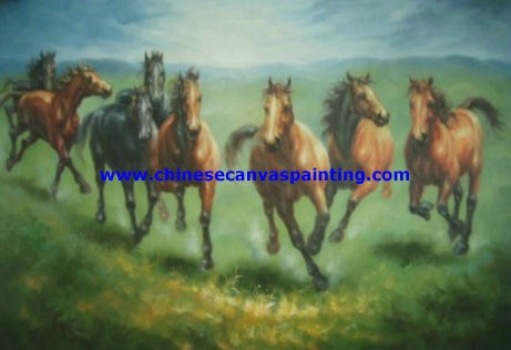 chinese 8 horses,eight horse paintings,chncanvas