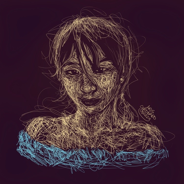 Scribble Art Portrait - May-may
