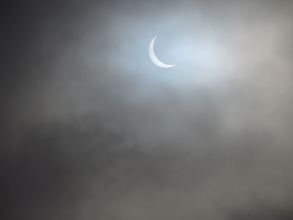 eclipse over Glasgow, scotland