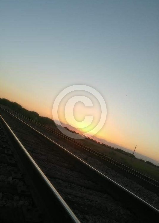 Sunset on the rails