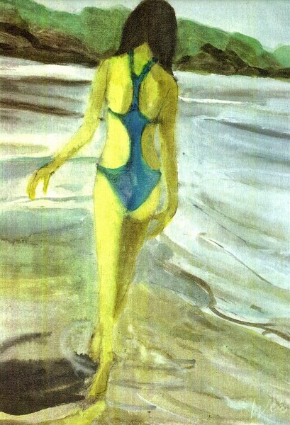 Bikini Woman Walking On The Beach