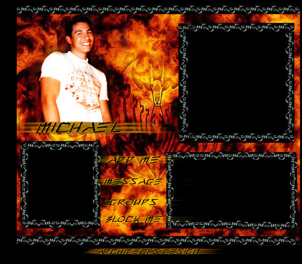 Fire/Barbwire Myspace Layout