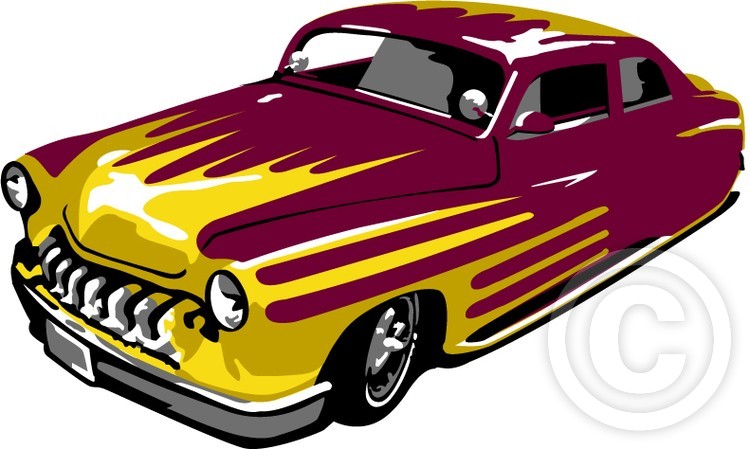 red and yellow car