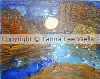 Moon in the Grand Canyon    SOLD