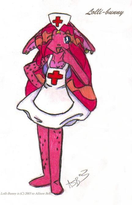 Lolli Bunny as a nurse