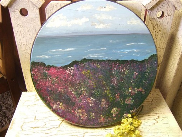 Floral Field by the Sea